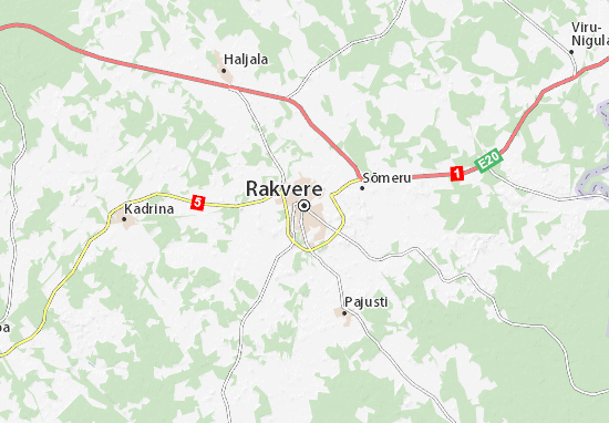 Karte Stadtplan Rakvere linn