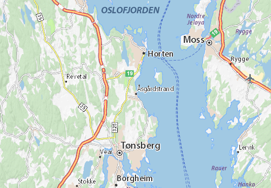 Karte Stadtplan Åsgårdstrand