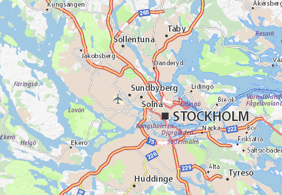 Karte Stadtplan Solna