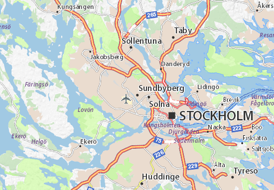 Karte Stadtplan Sundbyberg