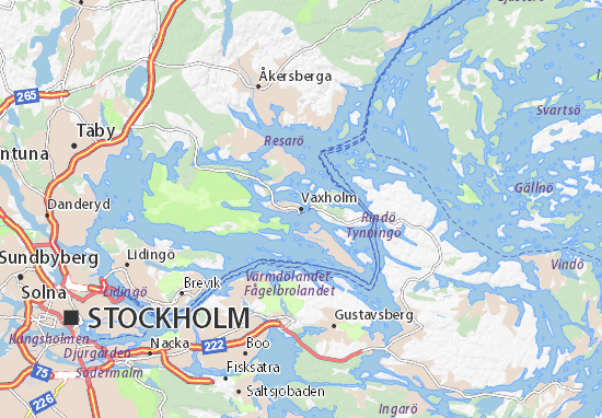 Kaart Plattegrond Vaxholm