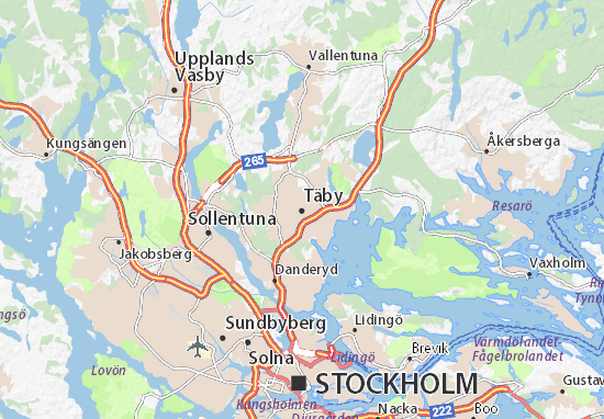 Karte Stadtplan Täby