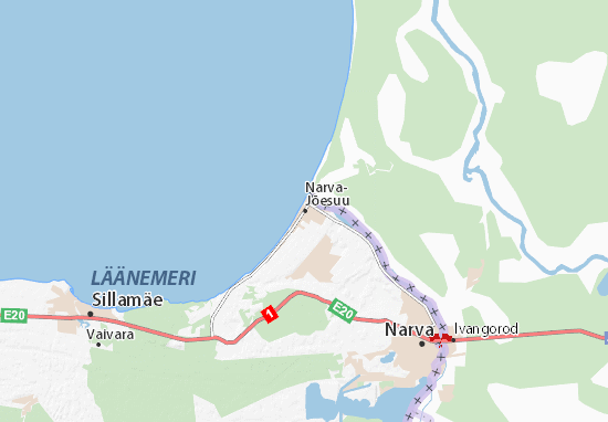 Mapa Narva-Jõesuu