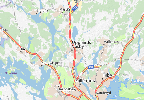 Karte Stadtplan Upplands Väsby