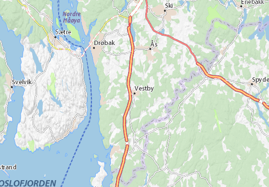 Kaart Plattegrond Vestby