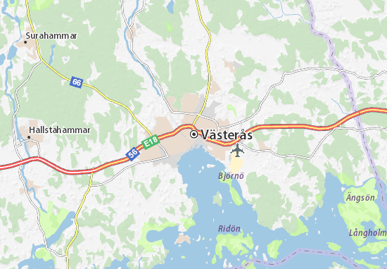 Kaart Plattegrond Västerås