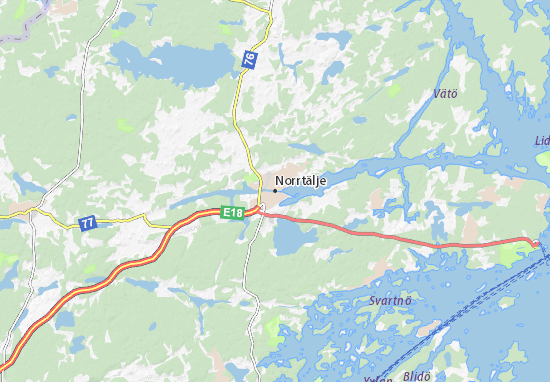 Kaart Plattegrond Norrtälje