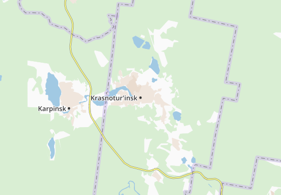 Karte Stadtplan Krasnotur&#x27;insk