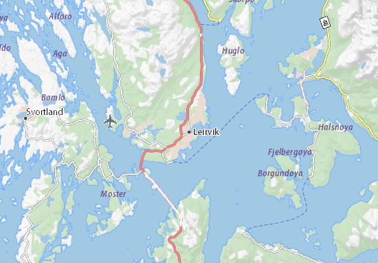 Kaart Plattegrond Leirvik