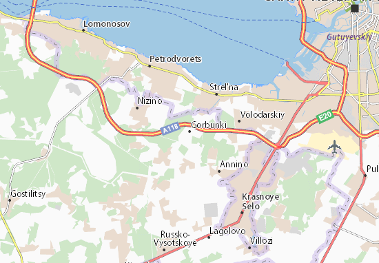 Karte Stadtplan Gorbunki