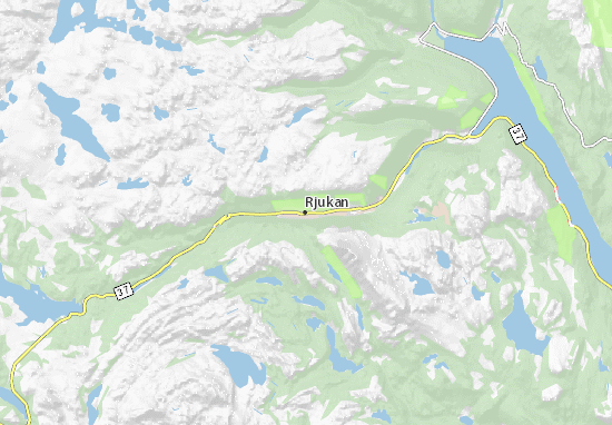 Karte Stadtplan Rjukan
