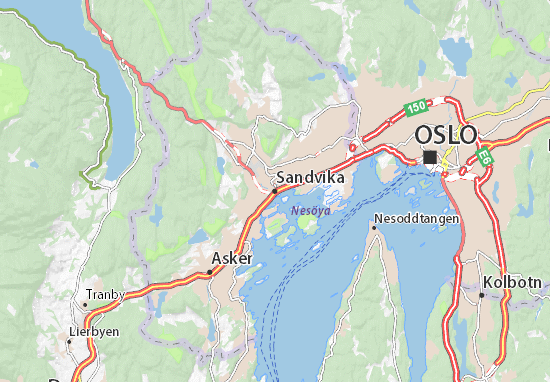 Karte Stadtplan Sandvika