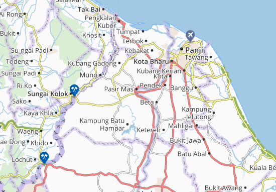 Kaart Plattegrond Kuala Lemal