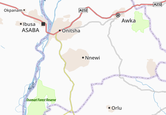 Karte Stadtplan Nnewi