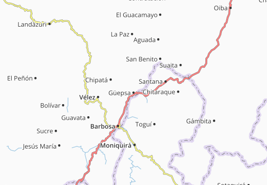 Kaart Plattegrond Güepsa