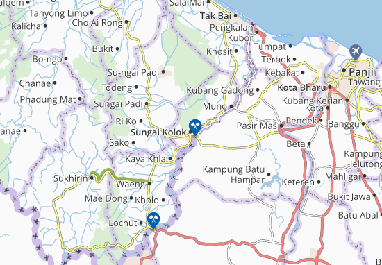 Sungai Kolok Map