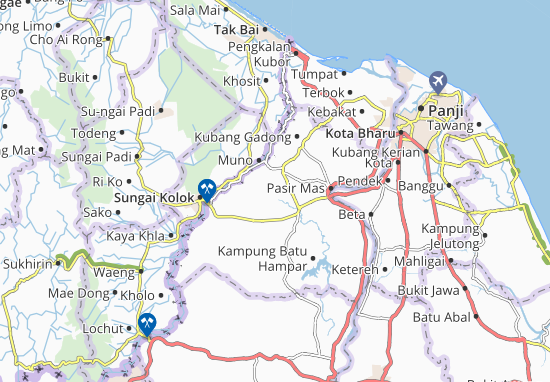 Karte Stadtplan Kampung Lubok Sangkot