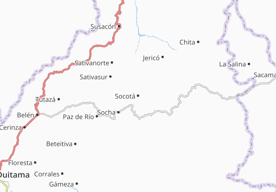 Karte Stadtplan Socotá