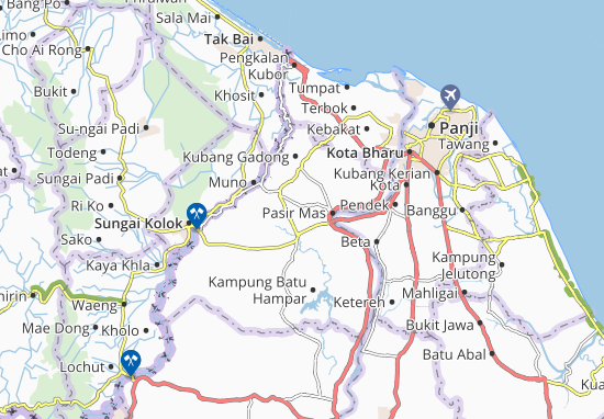 Karte Stadtplan Kampung Lubok Anching