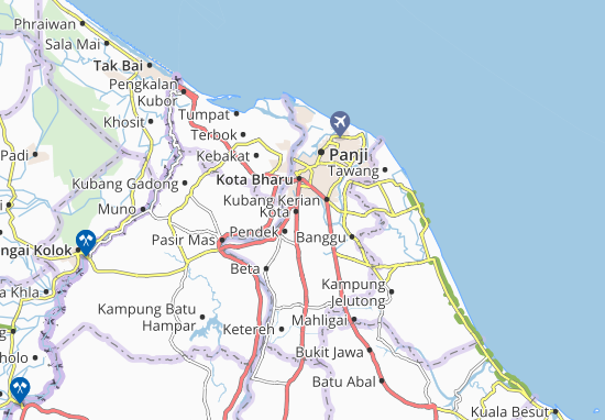 Karte Stadtplan Kampung Padang Enggang