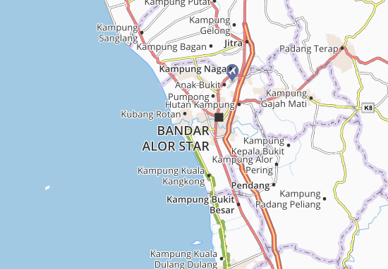 Karte Stadtplan Kampung Telok Kechai