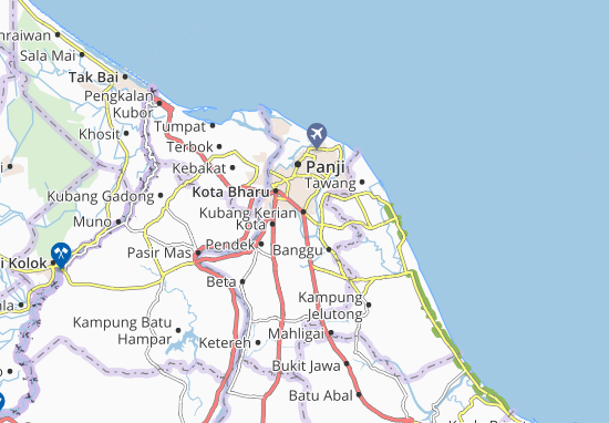 MICHELIN-Landkarte Kubang Kerian - Stadtplan Kubang Kerian - ViaMichelin