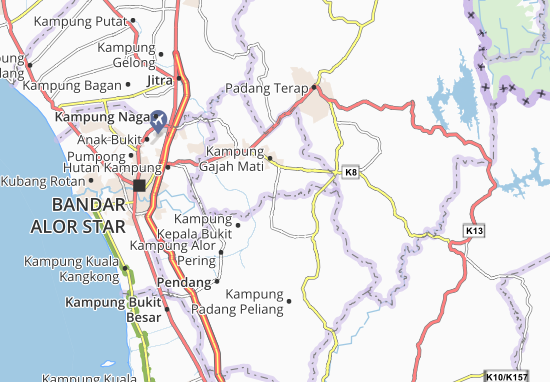 Karte Stadtplan Kampung Paya Besar