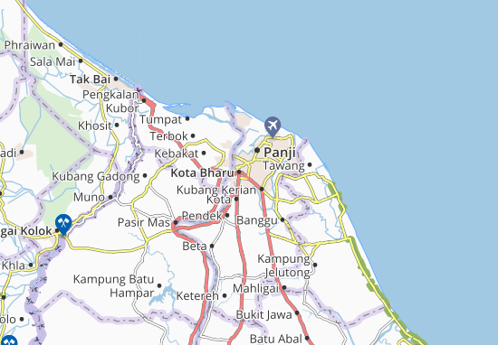 Karte Stadtplan Kampung Langgar
