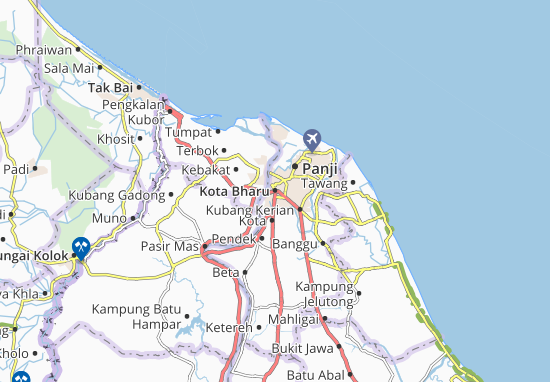 Carte-Plan Kota Bharu