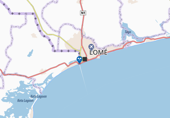 Kaart Plattegrond Lomé