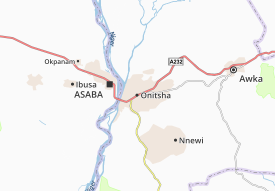 Kaart Plattegrond Onitsha