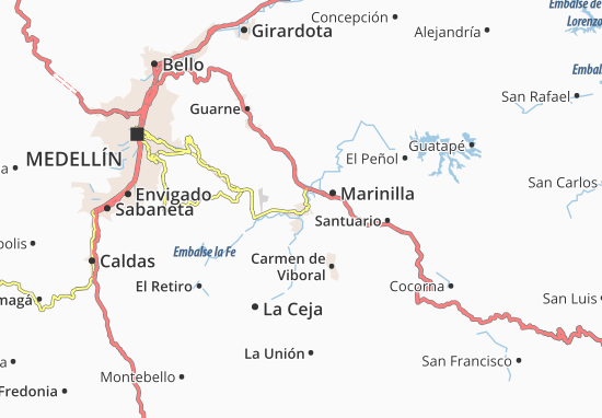 Ríonegro Map