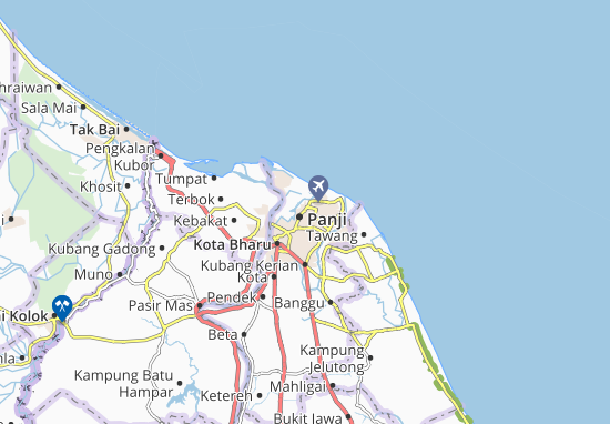 Karte Stadtplan Kampung Baung