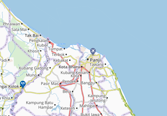Karte Stadtplan Kampung Banggol