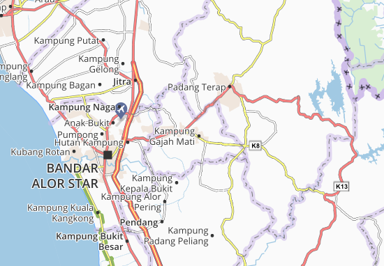 Karte Stadtplan Kampung Gajah Mati