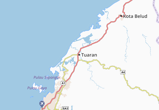 Kaart Plattegrond Tuaran