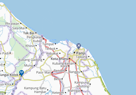 Kaart Plattegrond Kampung Sungai Pinang