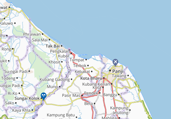 Karte Stadtplan Tumpat
