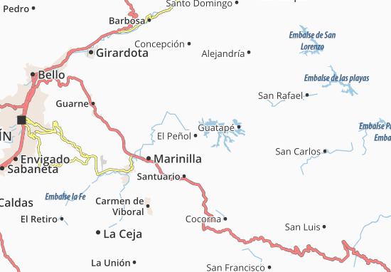 El Peñol Map