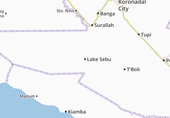 Kaart Plattegrond Lake Sebu