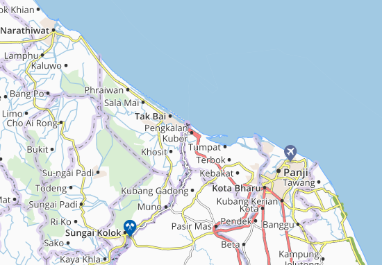 Karte Stadtplan Kampung Geting