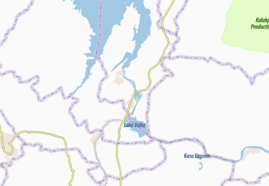 Karte Stadtplan Akosombo