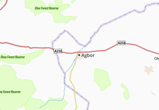 Mapa Agbor