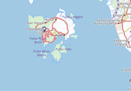 Mapa Pulau Lentang Jalan