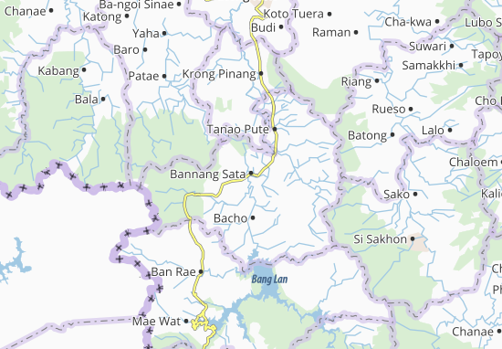 Karte Stadtplan Bannang Sata