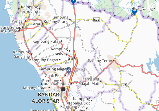 Karte Stadtplan Kampung Malau