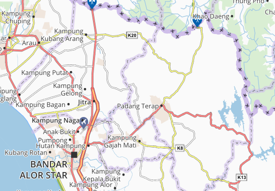 Karte Stadtplan Kampung Bukit
