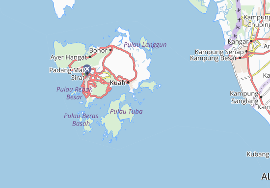 Kaart Plattegrond Pulau Kerai
