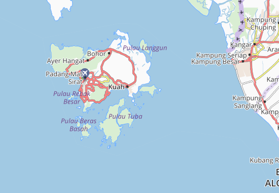 Kaart Plattegrond Pulau Chupah