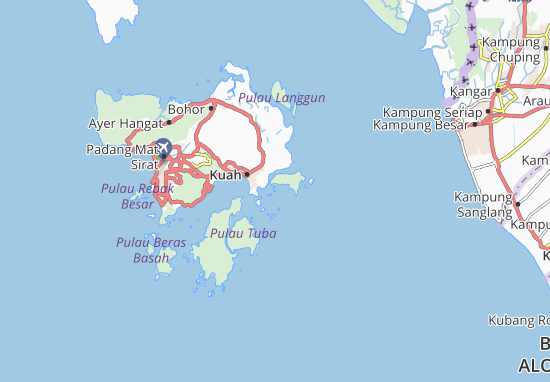 Kaart Plattegrond Pulau Lading